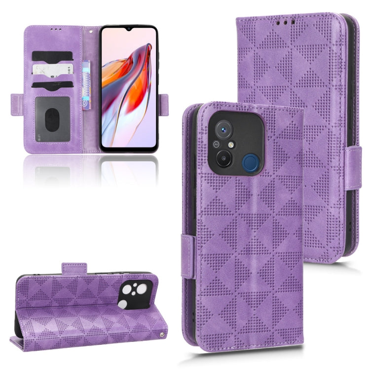 For Xiaomi Redmi 11A 4G Symmetrical Triangle Leather Phone Case