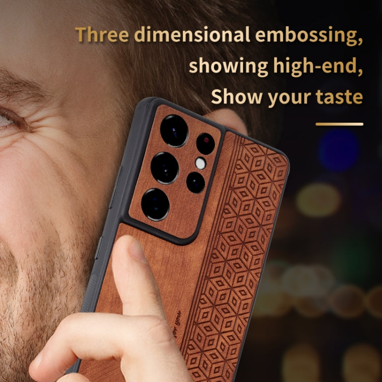 For Samsung Galaxy S21 Ultra 5G AZNS 3D Embossed Skin Feel Phone Case