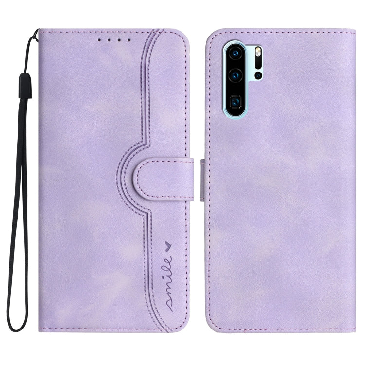 For Huawei P30 Pro Heart Pattern Skin Feel Leather Phone Case