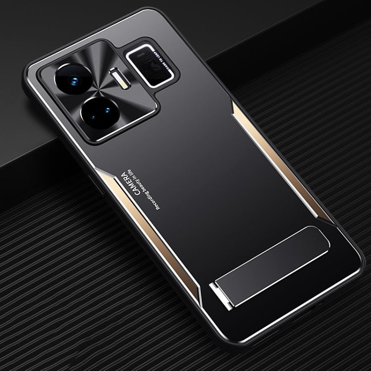 For Realme GT Neo5 Blade Series TPU + Titanium Alloy Phone Case with Holder