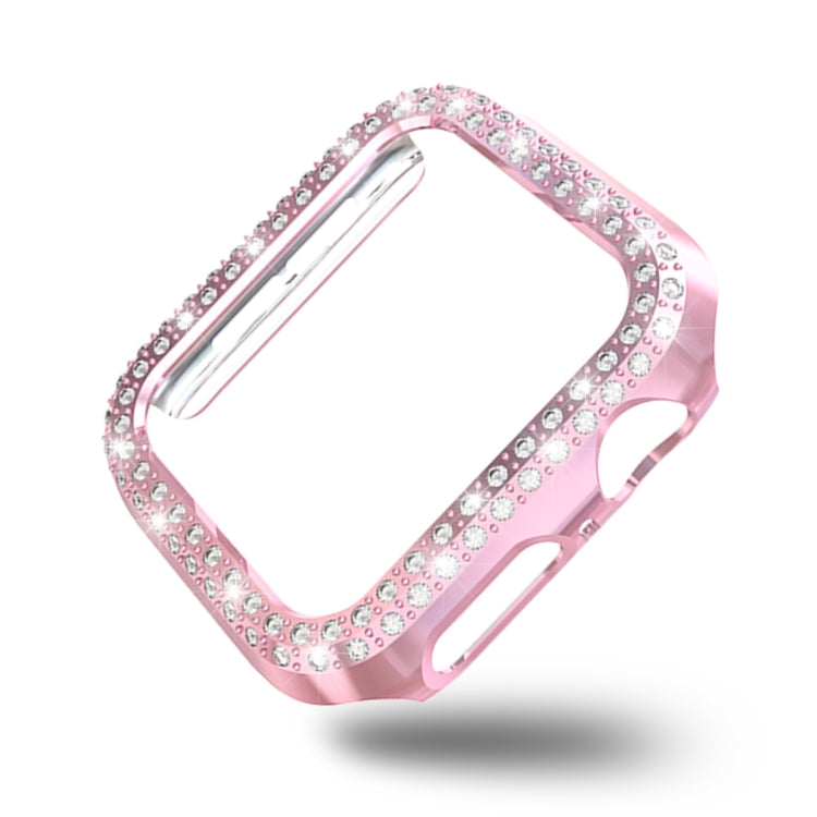 For Apple Watch Series 5 & 4 44mm Double Row Diamonds PC Protective Case