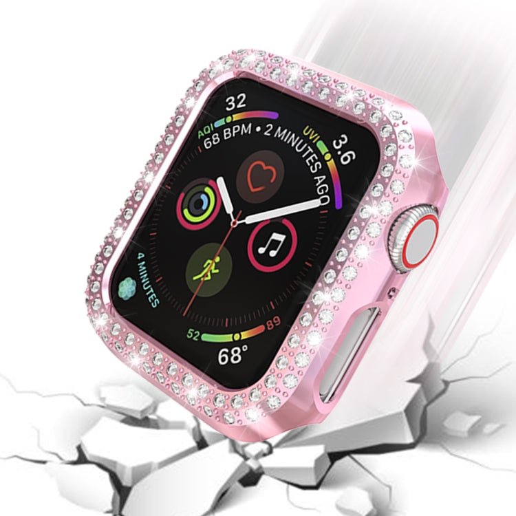 For Apple Watch Series 5 & 4 44mm Double Row Diamonds PC Protective Case