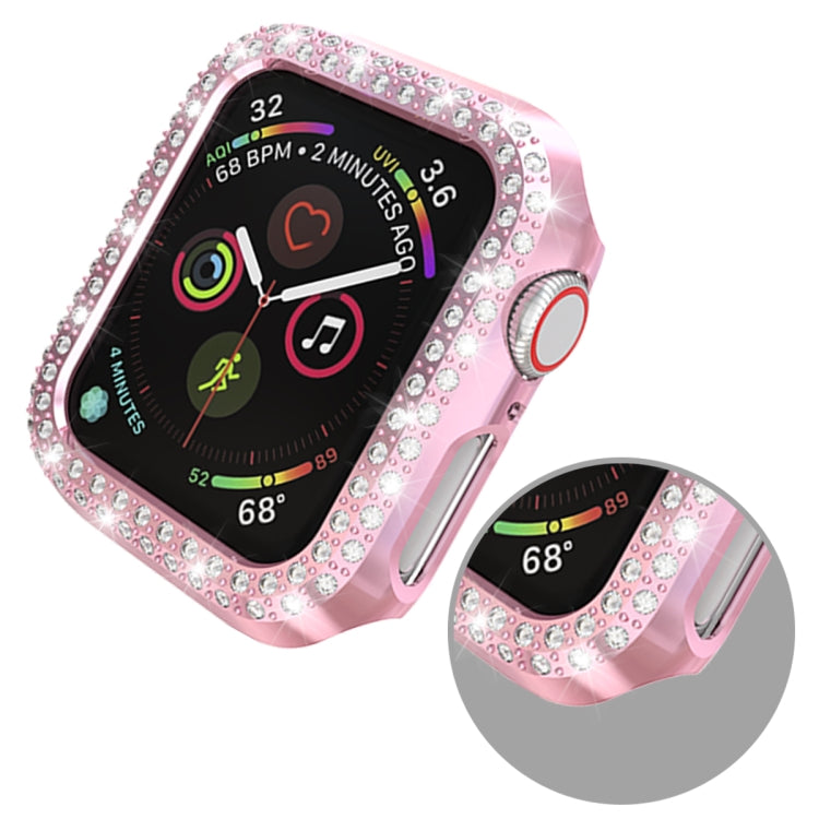 For Apple Watch Series 5 & 4 44mm Double Row Diamonds PC Protective Case