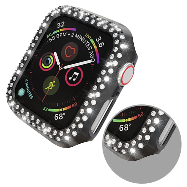For Apple Watch Series 5 & 4 44mm Double Row Diamonds PC Protective Case