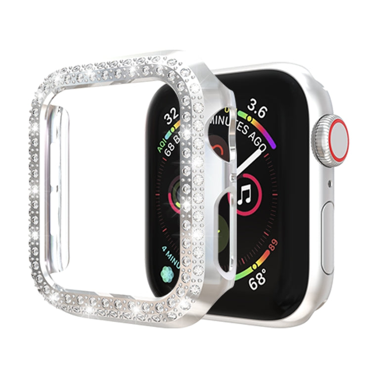 For Apple Watch Series 5 & 4 44mm Double Row Diamonds PC Protective Case