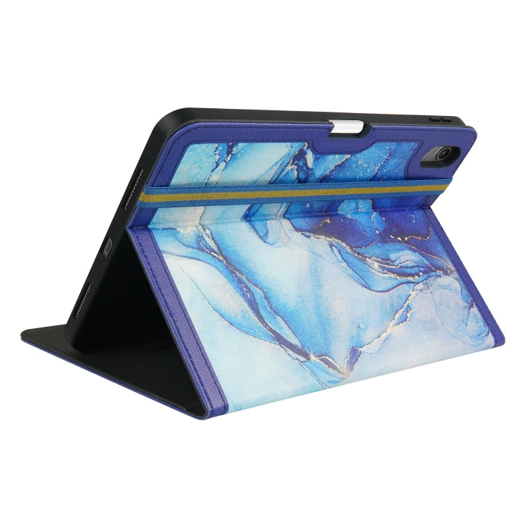 For iPad 10th Gen 10.9 2022 Marble Pattern Stitching Leather Tablet Case