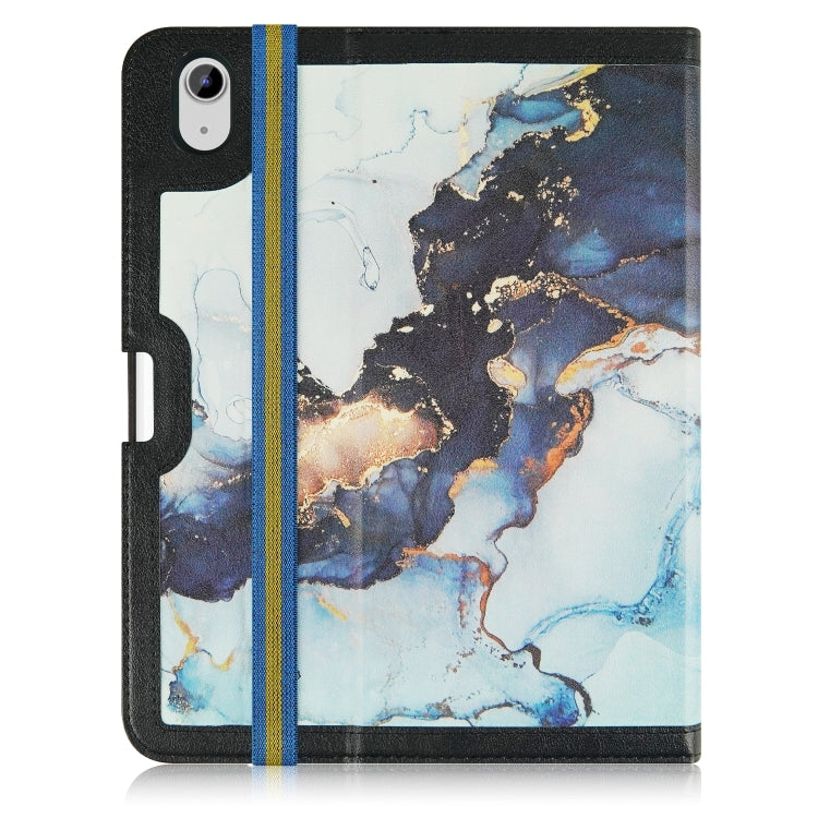 For iPad 10th Gen 10.9 2022 Marble Pattern Stitching Leather Tablet Case