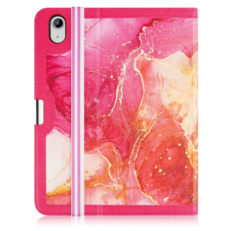 For iPad 10th Gen 10.9 2022 Marble Pattern Stitching Leather Tablet Case