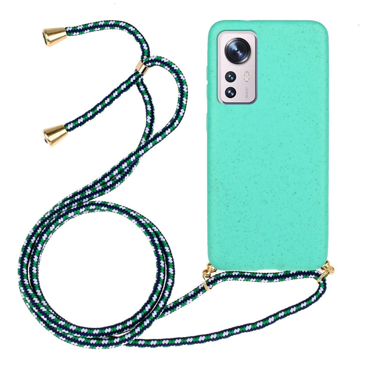 For Xiaomi 12 / 12X Wheat Straw Material + TPU Phone Case with Lanyard