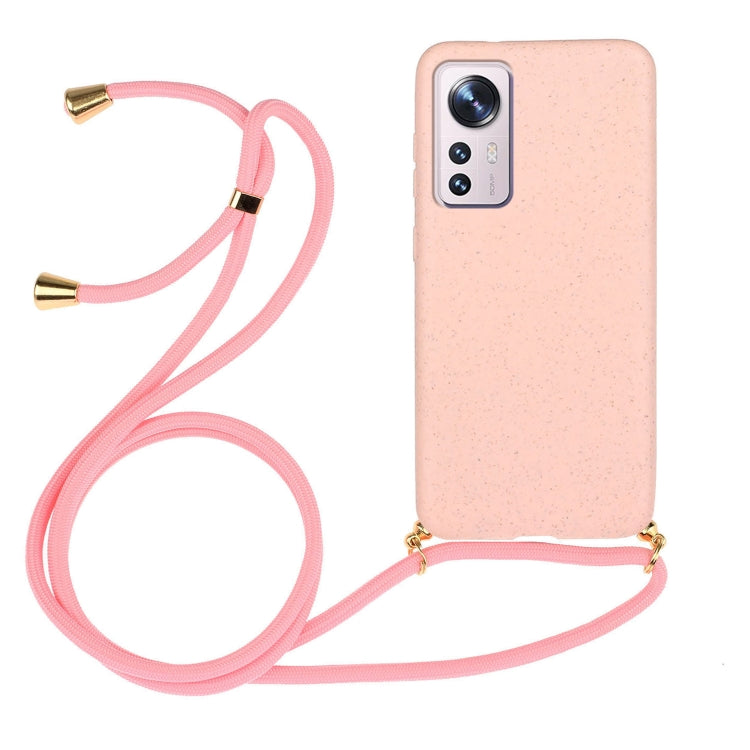 For Xiaomi 12 / 12X Wheat Straw Material + TPU Phone Case with Lanyard