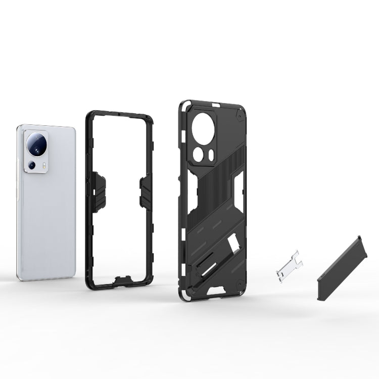 For Xiaomi 13 Lite Punk Armor 2 in 1 PC + TPU Shockproof Phone Case with Holder