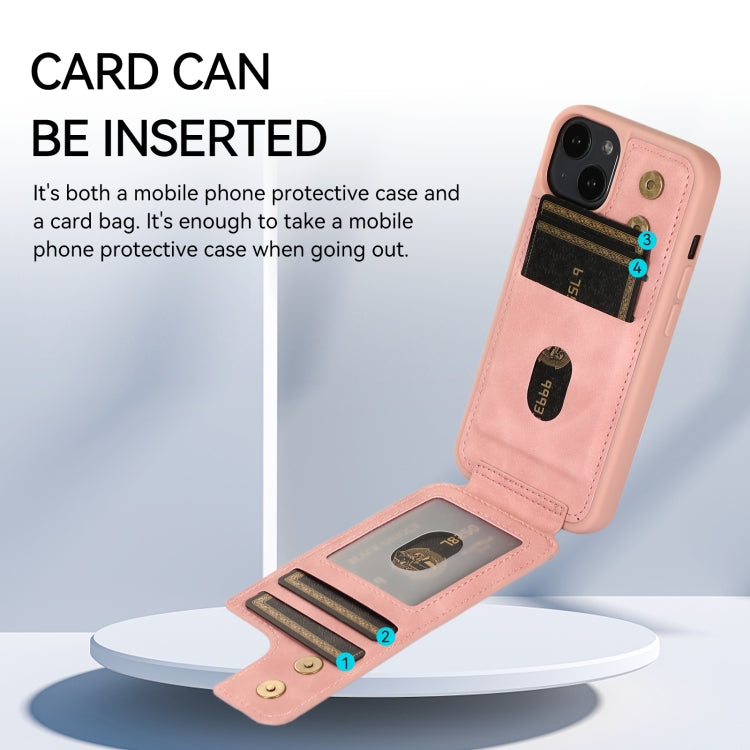 For iPhone 13 Armor Ring Wallet Back Cover Phone Case