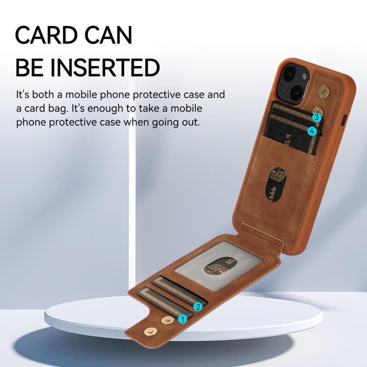 For iPhone 13 Armor Ring Wallet Back Cover Phone Case