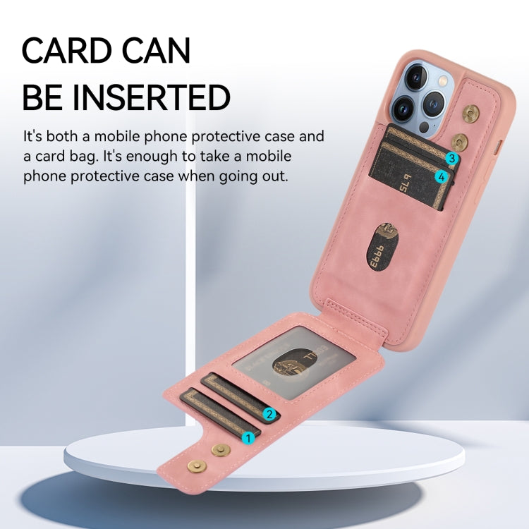 For iPhone 13 Pro Armor Ring Wallet Back Cover Phone Case