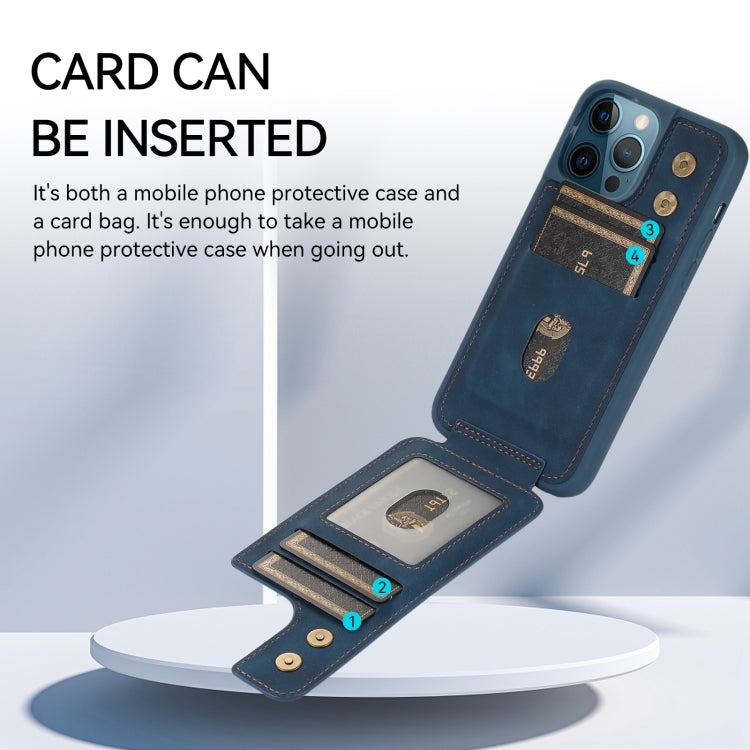 For iPhone 12 / 12 Pro Armor Ring Wallet Back Cover Phone Case