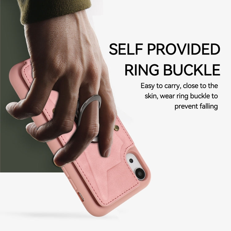 For iPhone XR Armor Ring Wallet Back Cover Phone Case