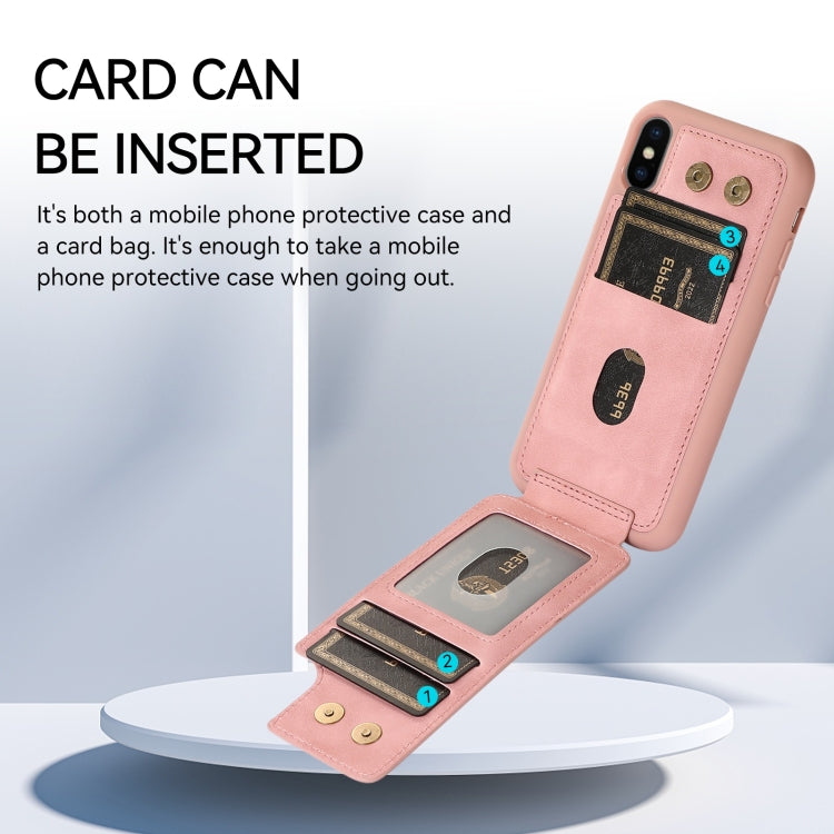 For iPhone XS Max Armor Ring Wallet Back Cover Phone Case