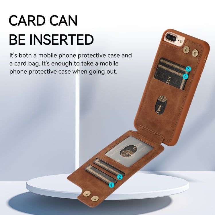 For iPhone SE 2022 / 2020 / 8 / 7 Armor Ring Wallet Back Cover Phone Case