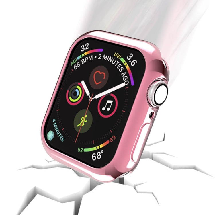 For Apple Watch Series 5 & 4 40mm Plating TPU Round Hole Hollowing Protective Case