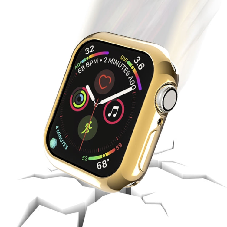 For Apple Watch Series 5 & 4 40mm Plating TPU Round Hole Hollowing Protective Case