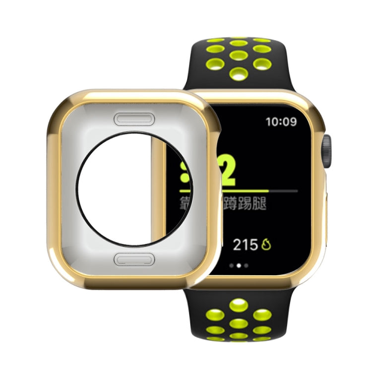 For Apple Watch Series 5 & 4 40mm Plating TPU Round Hole Hollowing Protective Case