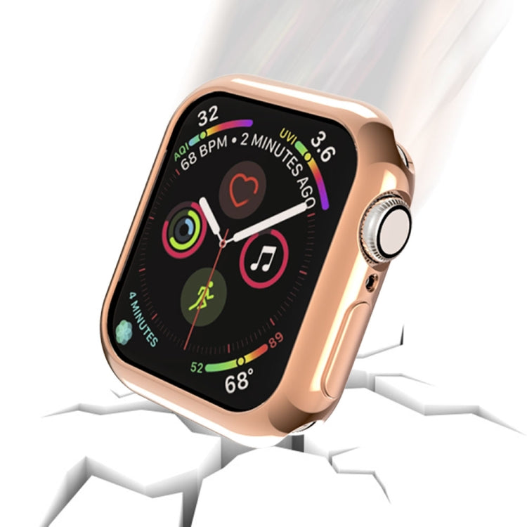For Apple Watch Series 5 & 4 40mm Plating TPU Round Hole Hollowing Protective Case