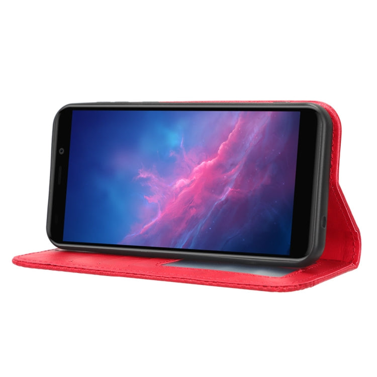 For Cloud Mobile Stratus C7 Magnetic Buckle Retro Texture Leather Phone Case