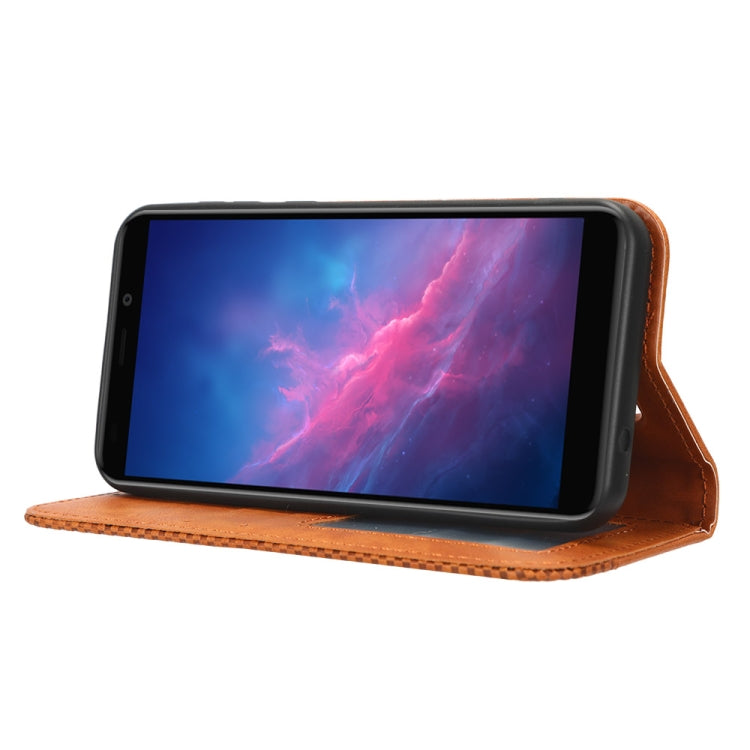 For Cloud Mobile Stratus C7 Magnetic Buckle Retro Texture Leather Phone Case