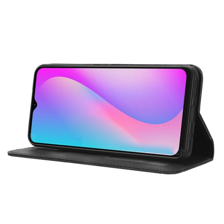 For Itel A60 Magnetic Buckle Retro Texture Leather Phone Case