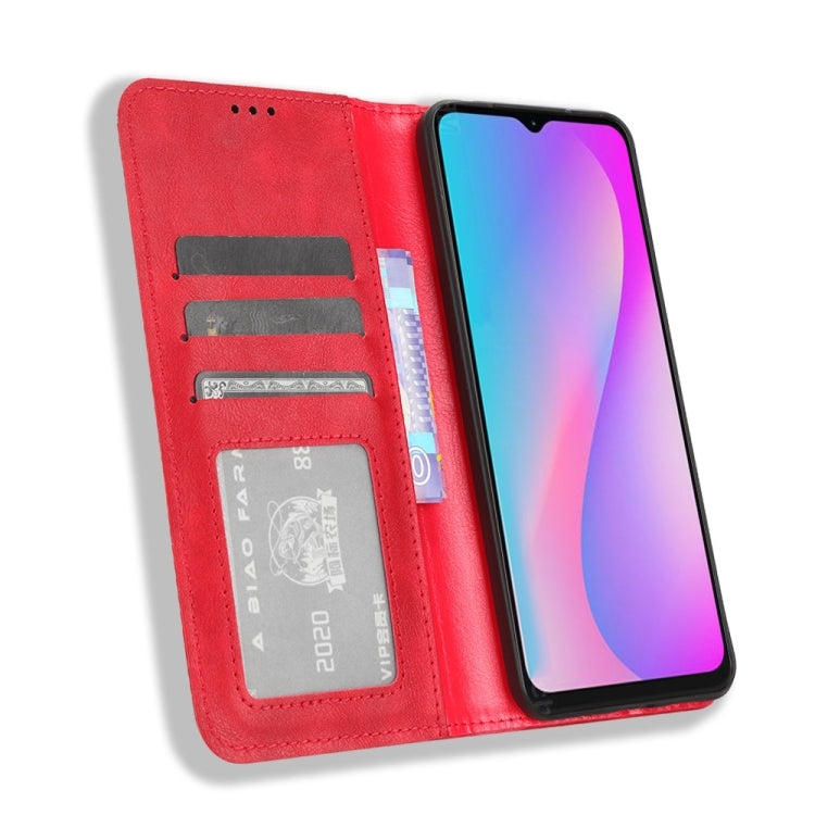 For Itel A60 Magnetic Buckle Retro Texture Leather Phone Case