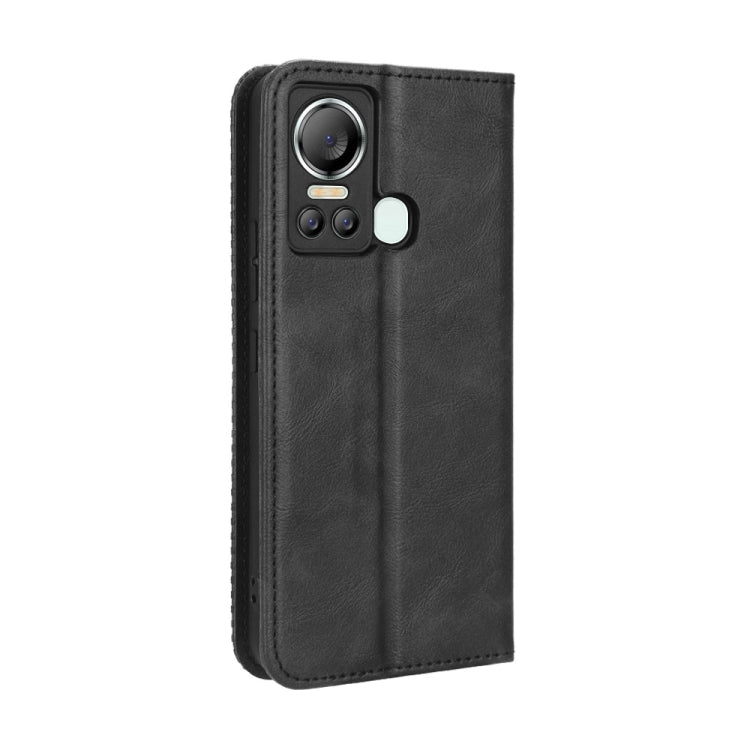 For Itel S18 S663L Magnetic Buckle Retro Texture Leather Phone Case