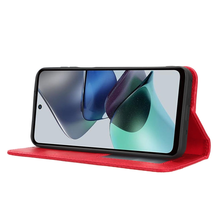 For Motorola Moto G13 / G23 4G Magnetic Buckle Retro Texture Leather Phone Case