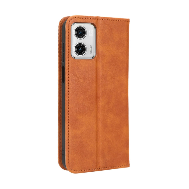For Motorola Moto G53 5G Magnetic Buckle Retro Texture Leather Phone Case