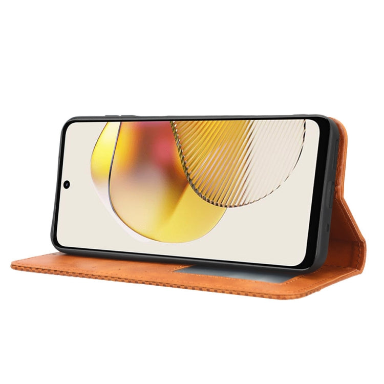 For Motorola Moto G53 5G Magnetic Buckle Retro Texture Leather Phone Case