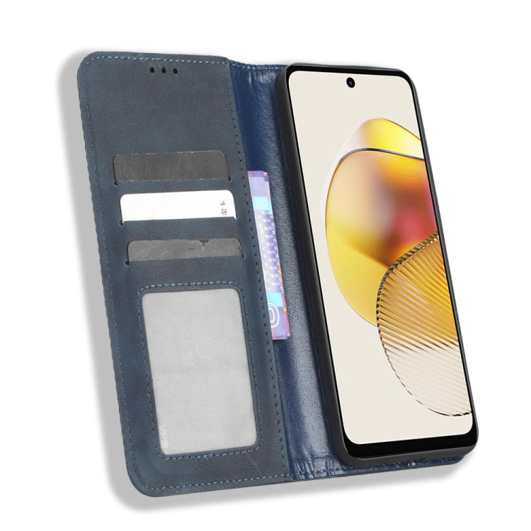 For Motorola Moto G73 5G Magnetic Buckle Retro Texture Leather Phone Case