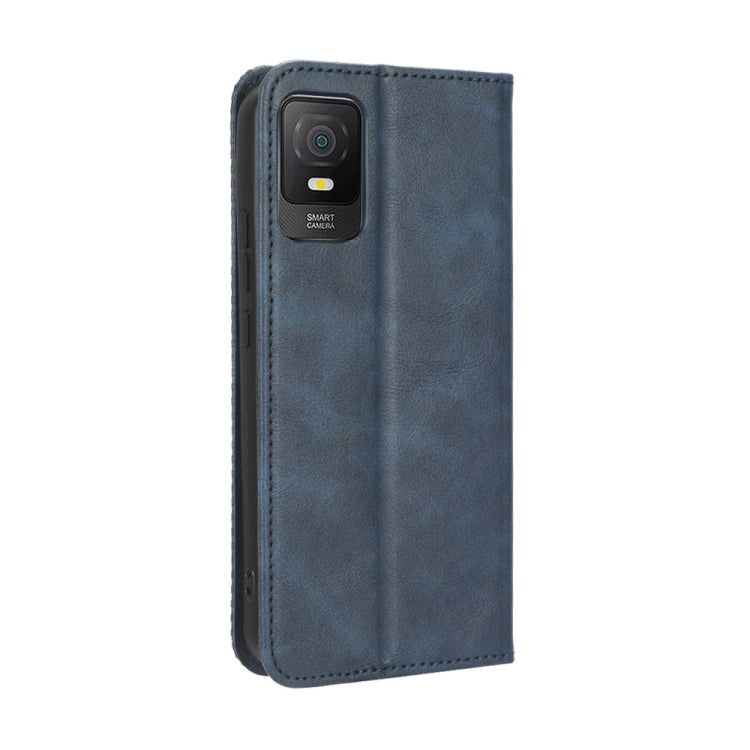 For TCL 403 Magnetic Buckle Retro Texture Leather Phone Case