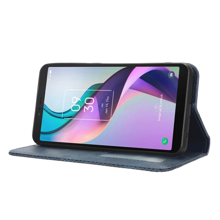 For TCL Ion X Magnetic Buckle Retro Texture Leather Phone Case