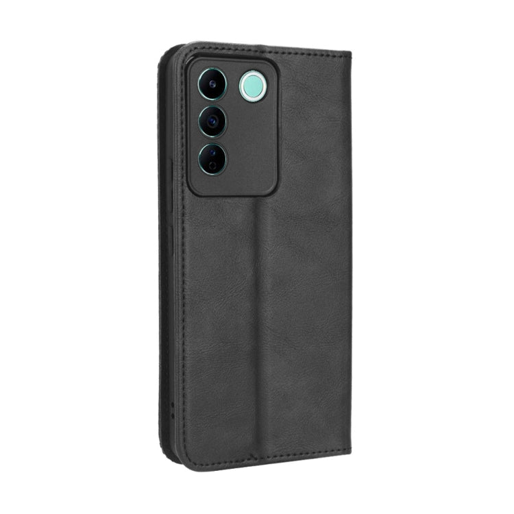 For vivo V27e / S16e Magnetic Buckle Retro Texture Leather Phone Case