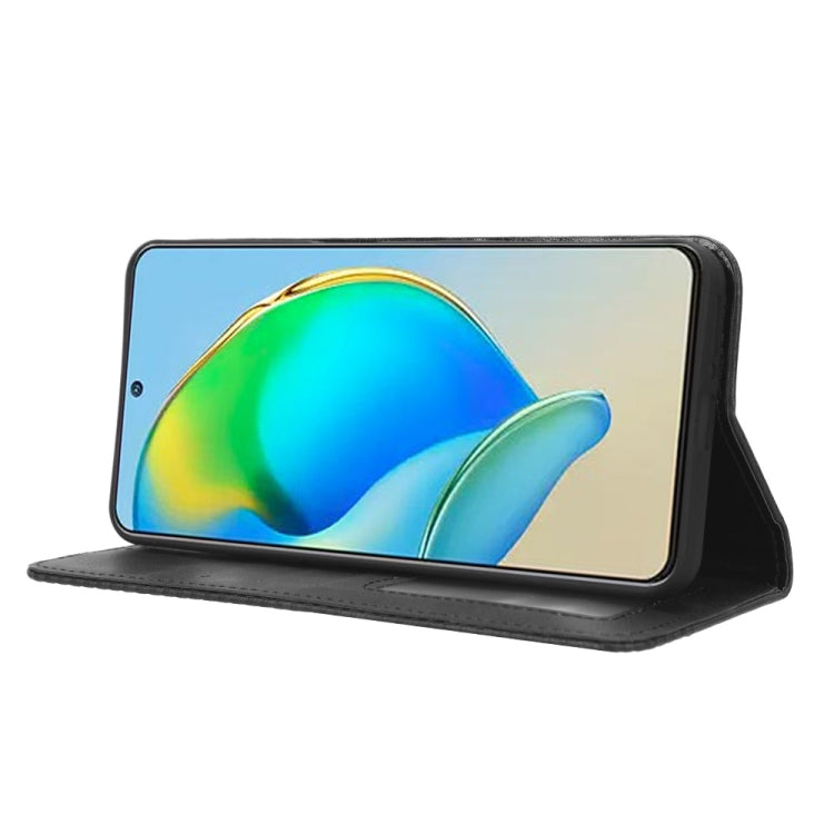 For ZTE Blade V40s Magnetic Buckle Retro Texture Leather Phone Case