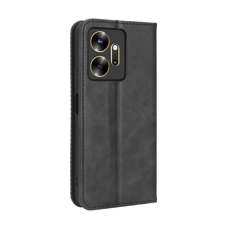 For Infinix Zero 20 X6821 Magnetic Buckle Retro Texture Leather Phone Case