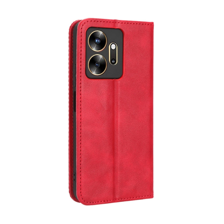 For Infinix Zero 20 X6821 Magnetic Buckle Retro Texture Leather Phone Case