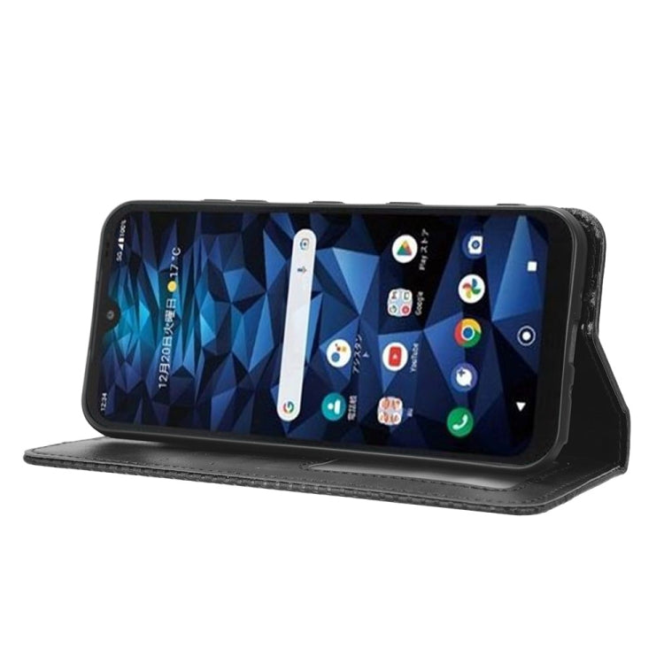 For Kyocera Digno SX3 KYG02 Magnetic Buckle Retro Texture Leather Phone Case