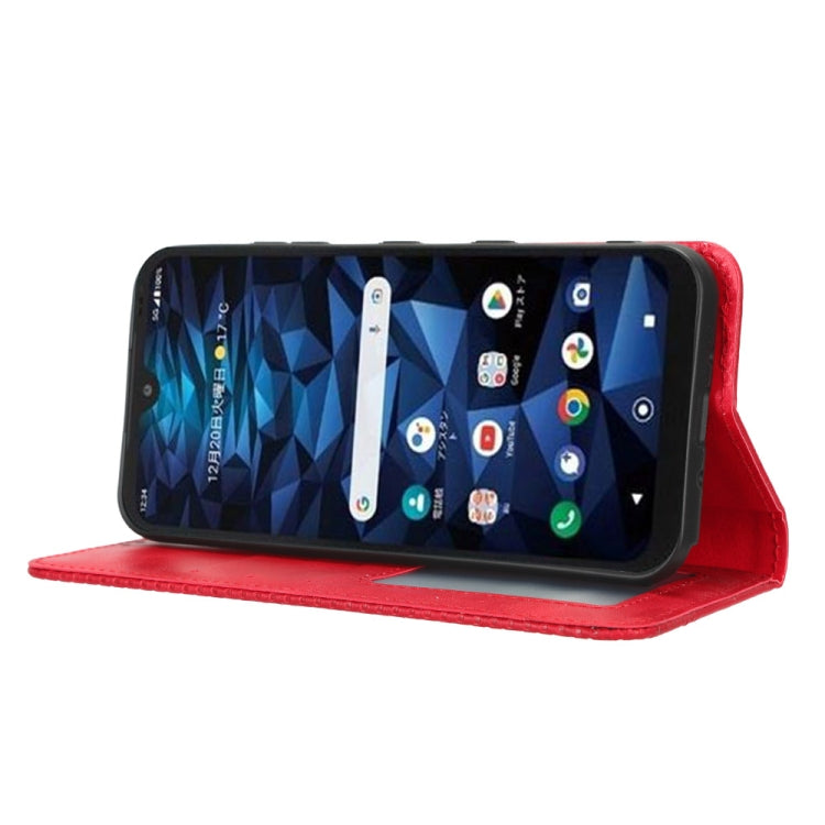 For Kyocera Digno SX3 KYG02 Magnetic Buckle Retro Texture Leather Phone Case