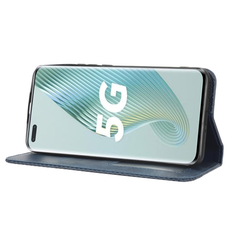 For Honor Magic5 Pro Magnetic Buckle Retro Texture Leather Phone Case