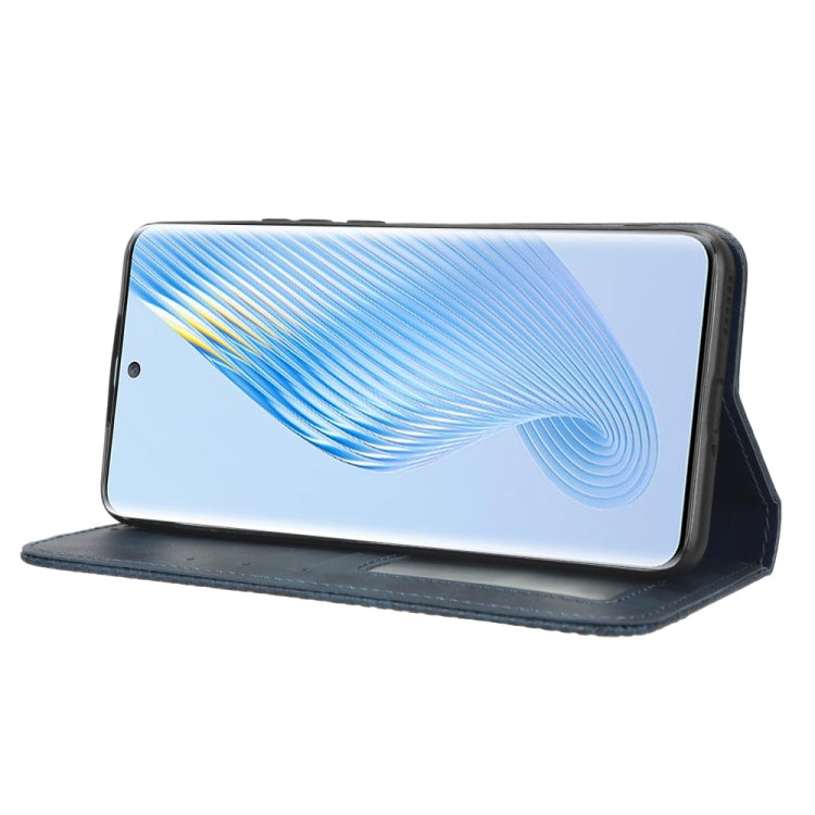 For Honor Magic5 Magnetic Buckle Retro Texture Leather Phone Case