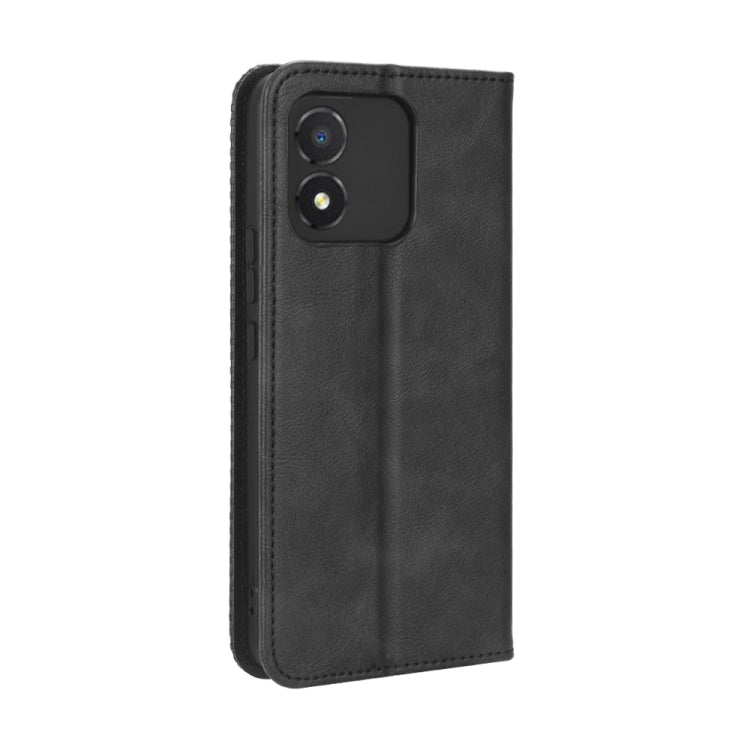 For Honor X5 Magnetic Buckle Retro Texture Leather Phone Case