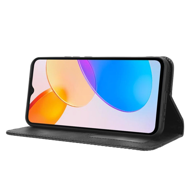 For Honor X5 Magnetic Buckle Retro Texture Leather Phone Case