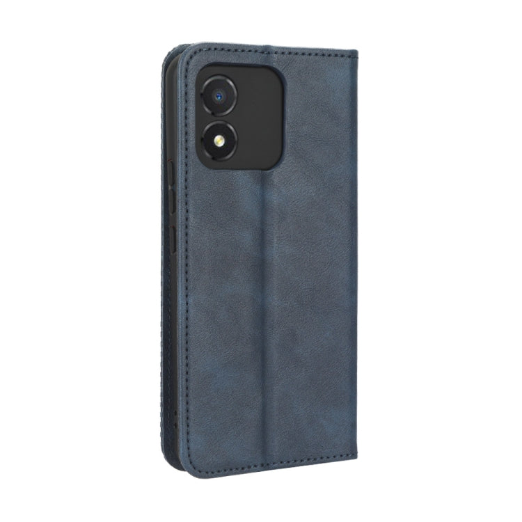For Honor X5 Magnetic Buckle Retro Texture Leather Phone Case