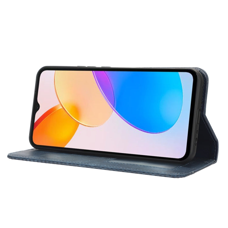 For Honor X5 Magnetic Buckle Retro Texture Leather Phone Case