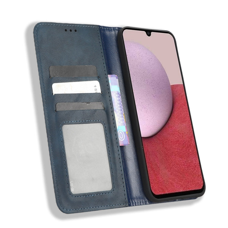 For Samsung Galaxy A24 4G Magnetic Buckle Retro Texture Leather Phone Case
